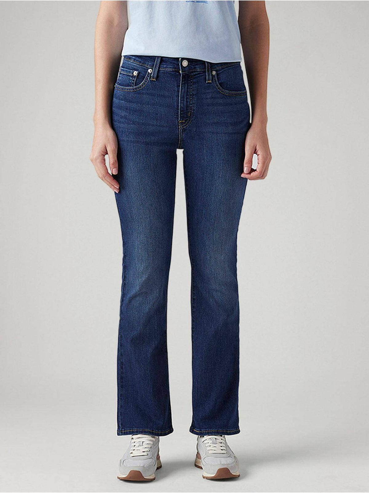 Blue Solid/Plain High Waist Jeans | BT10 - view 1