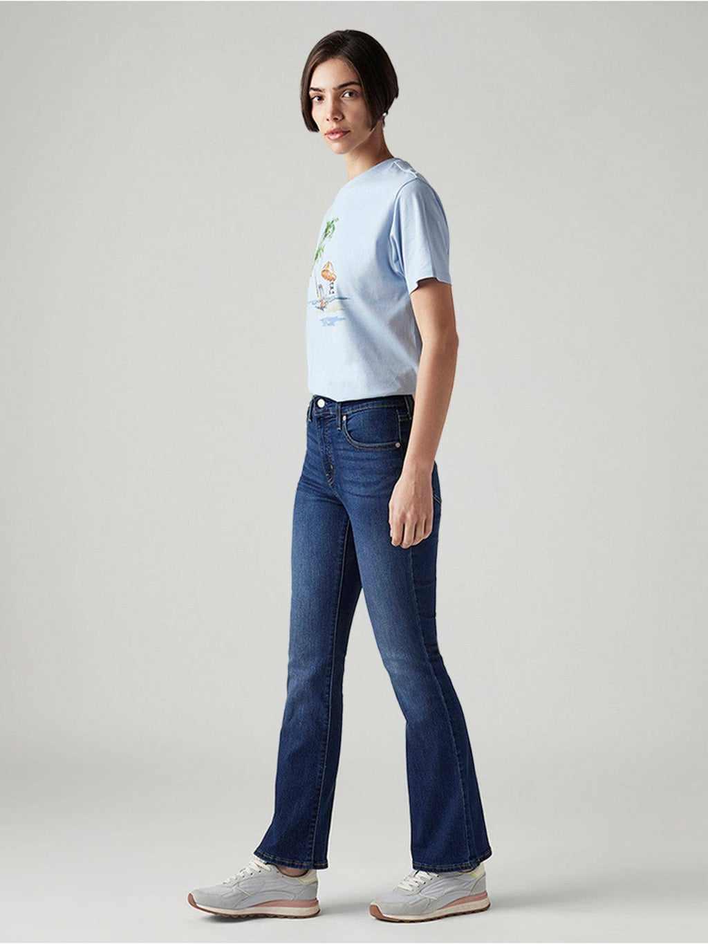 Blue Solid/Plain High Waist Jeans | BT10 - view 3