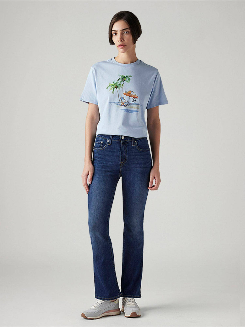Blue Solid/Plain High Waist Jeans | BT10 - view 5