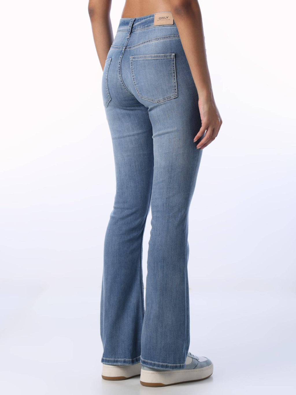 Blue Solid/Plain High Waist Jeans | ST23 - view 5