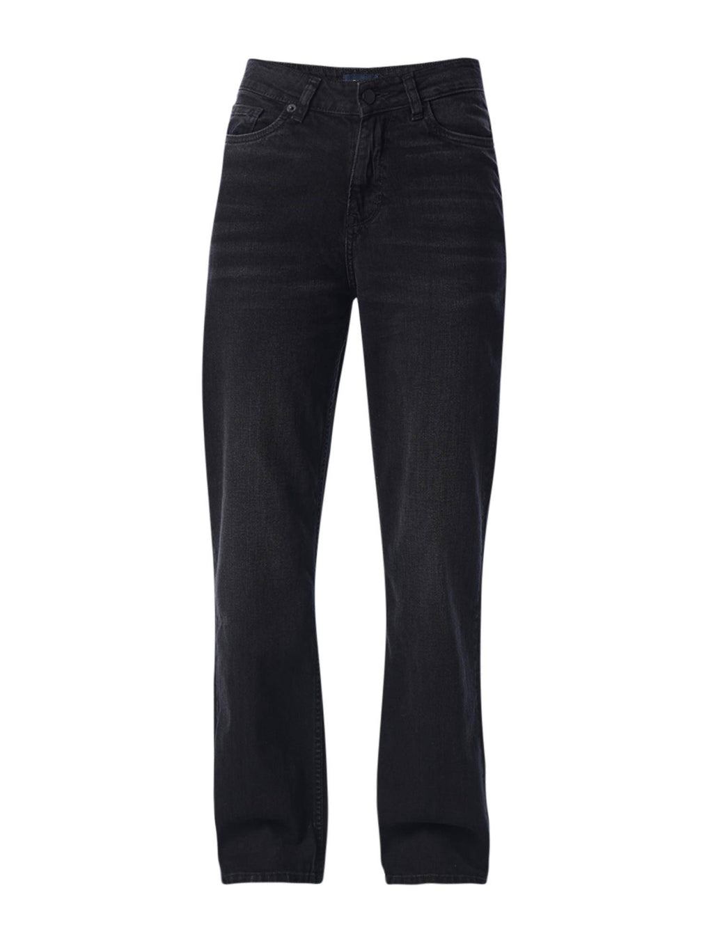 Black Solid/Plain High Waist Jeans | ST23 - view 6