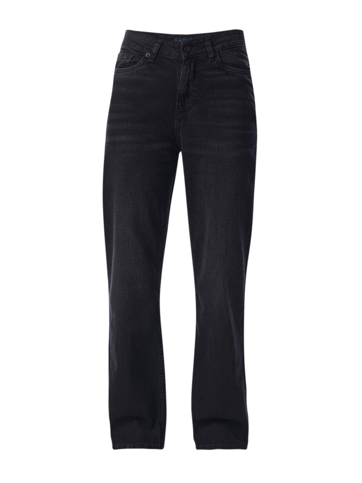 Black Solid/Plain High Waist Jeans | BG78 - view 6