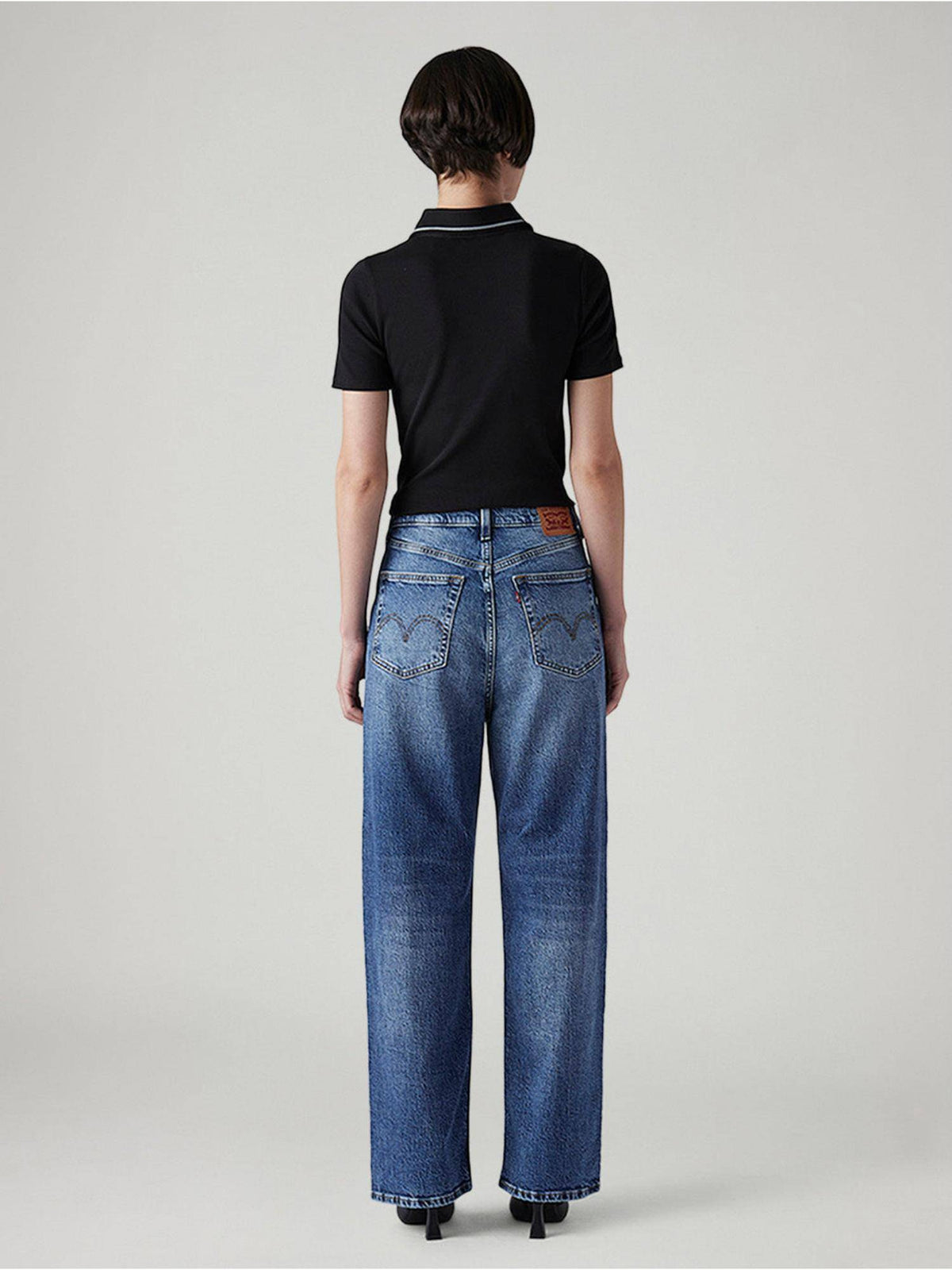 Blue Solid/Plain High Waist Jeans | ST23 - view 4