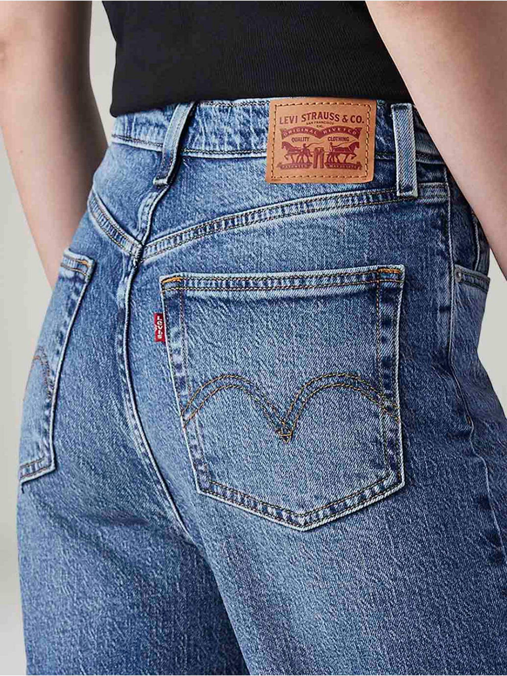 Blue Solid/Plain High Waist Jeans | BG78 - view 5