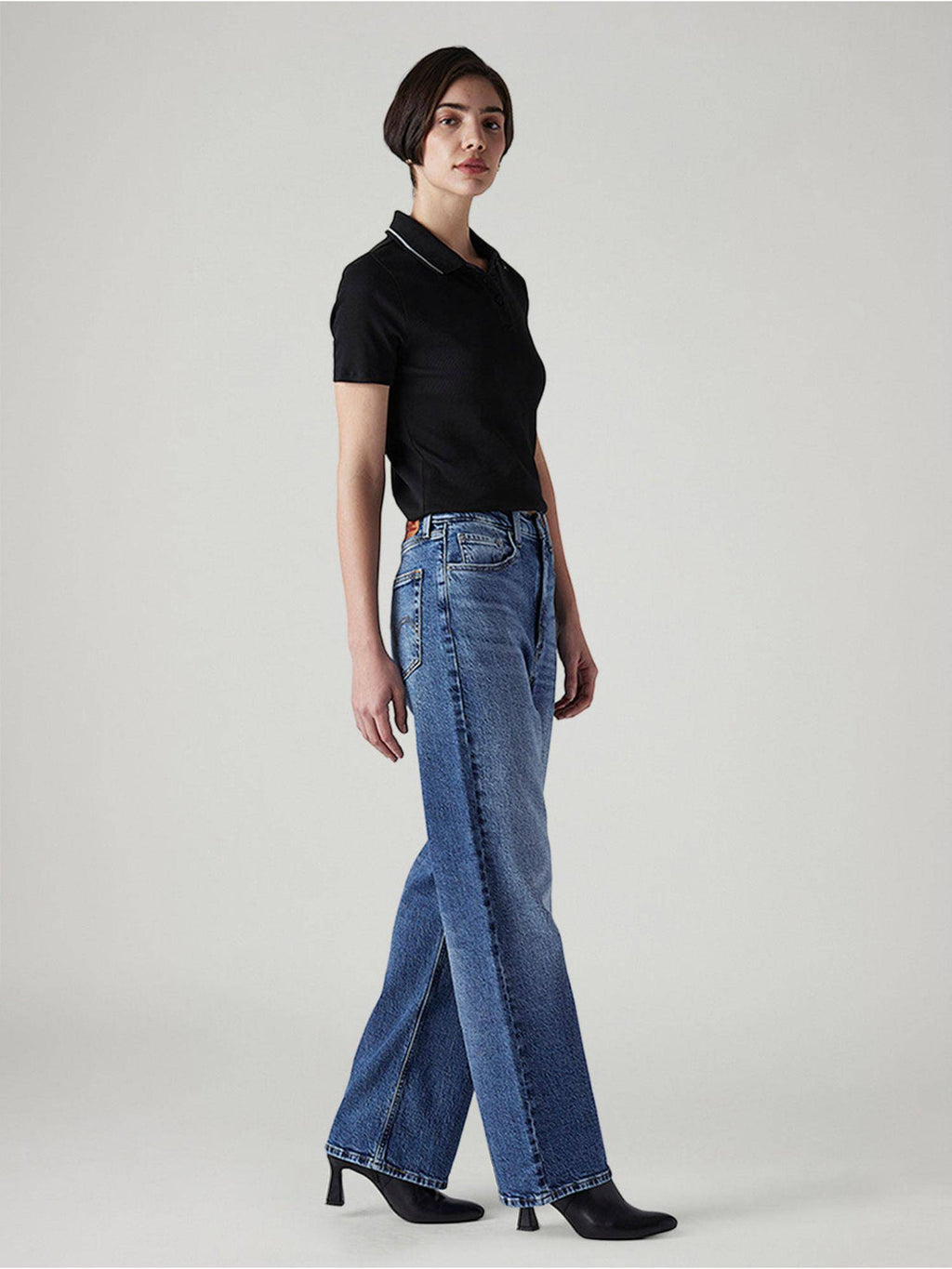 Blue Solid/Plain High Waist Jeans | BG78 - view 6