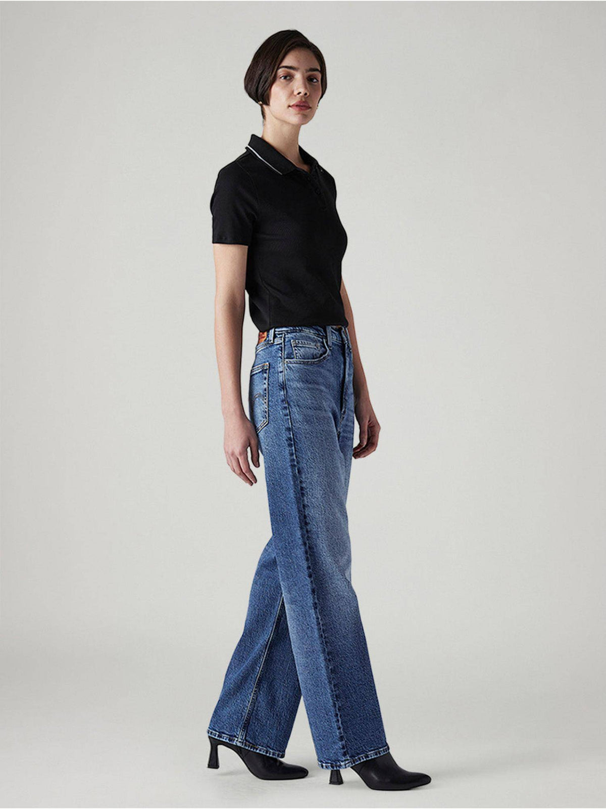 Blue Solid/Plain High Waist Jeans | BG78 - view 6