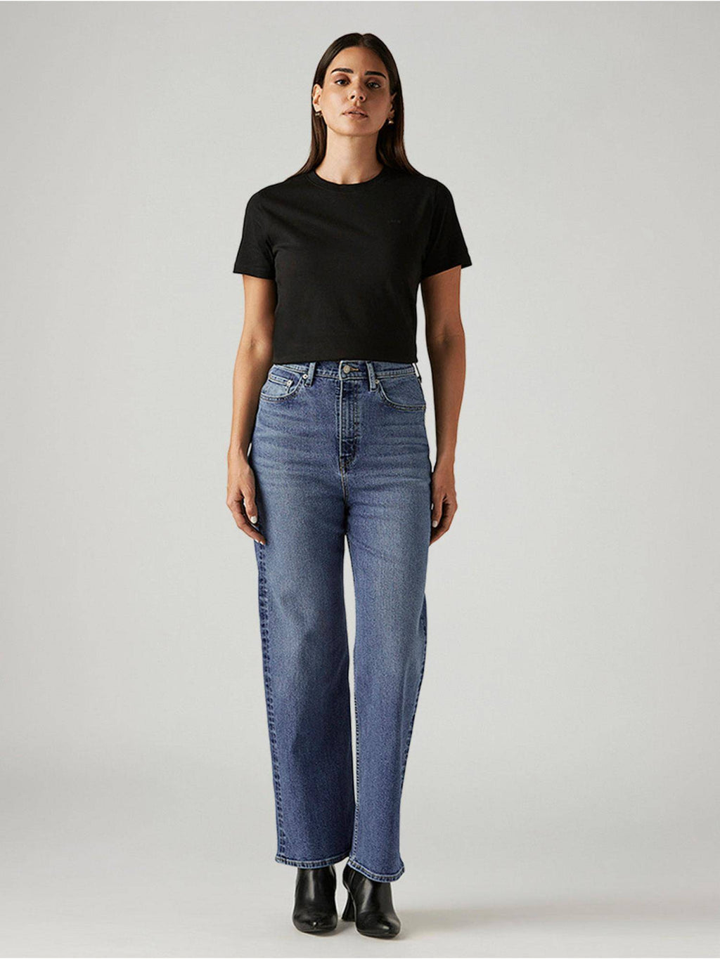 Blue Solid/Plain High Waist Jeans | ST23 - view 6