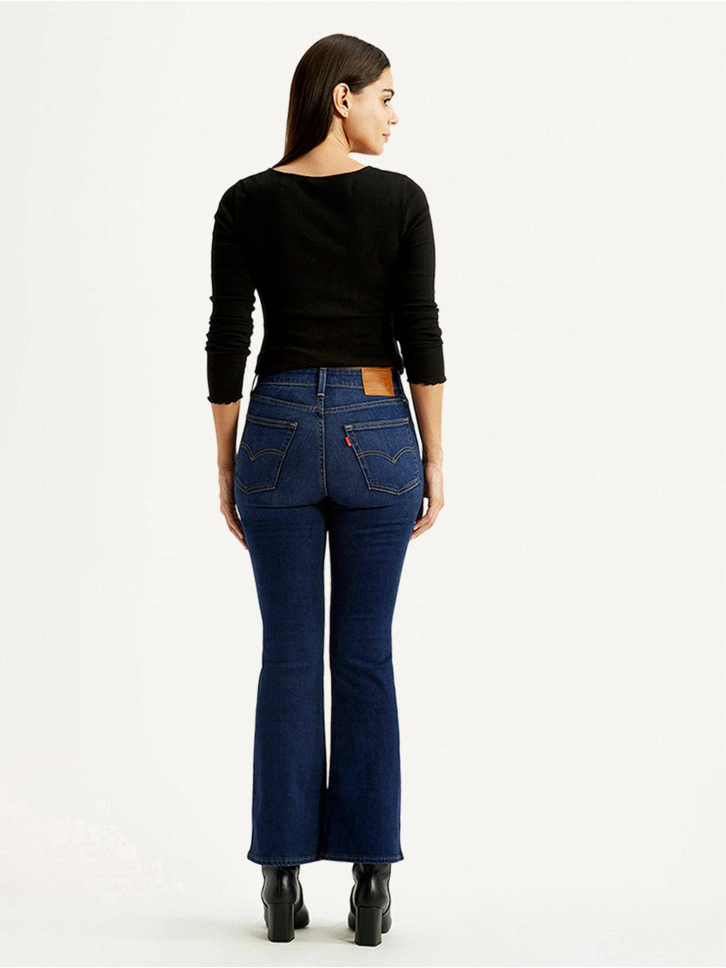 Blue Solid/Plain Mid Waist Jeans | BT10 - view 3