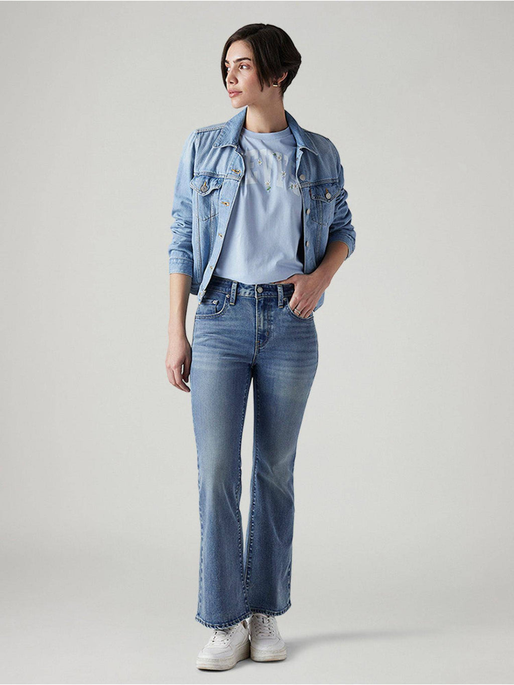 Blue Solid/Plain High Waist Jeans | BT10 - view 3