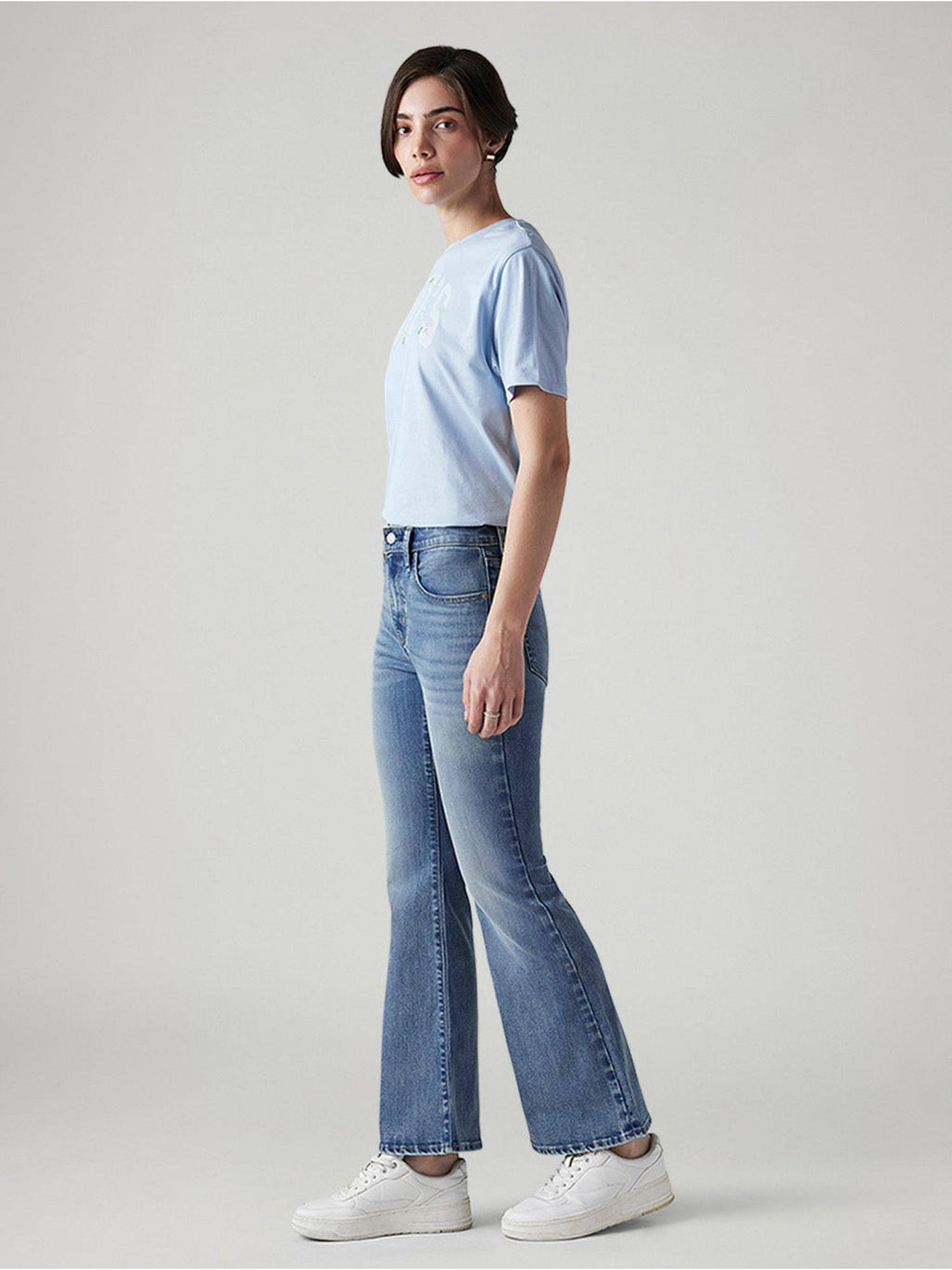 Blue Solid/Plain High Waist Jeans | BT10 - view 6