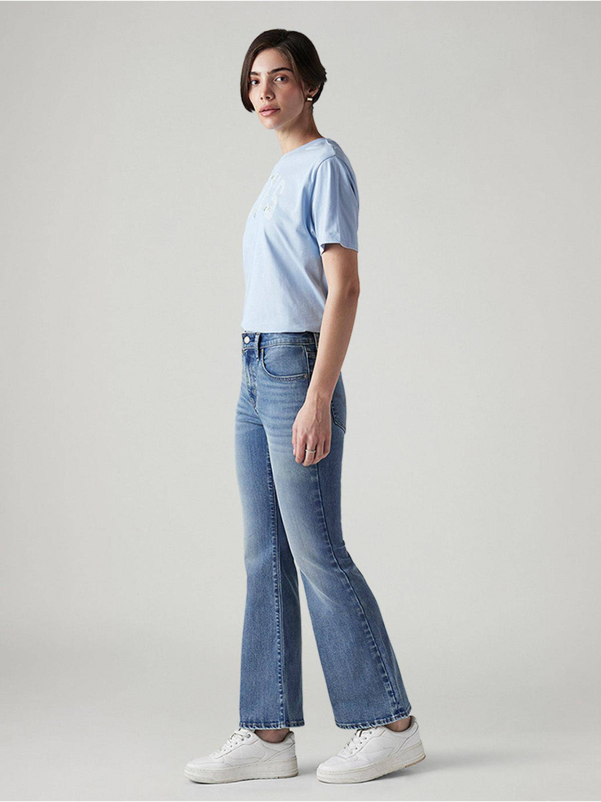 Blue Solid/Plain High Waist Jeans | BT10 - view 6