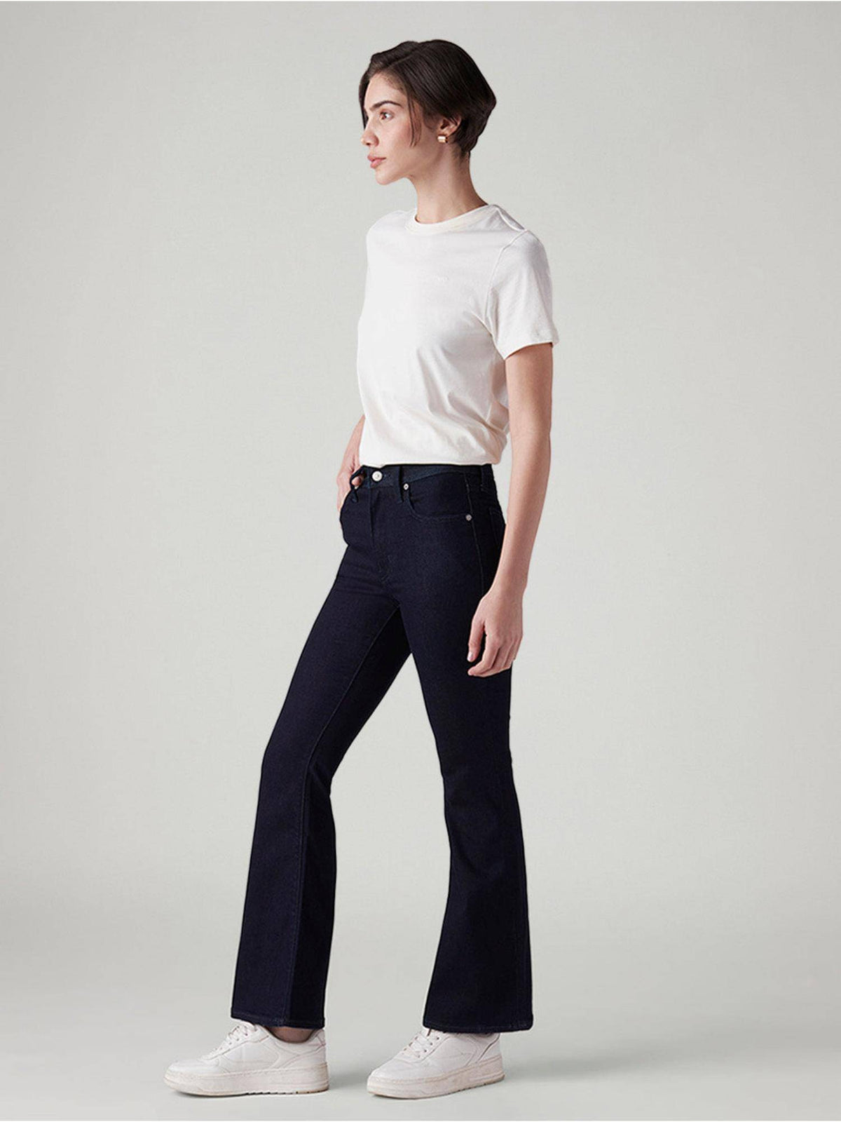 Blue Solid/Plain High Waist Jeans | BT10 - view 6