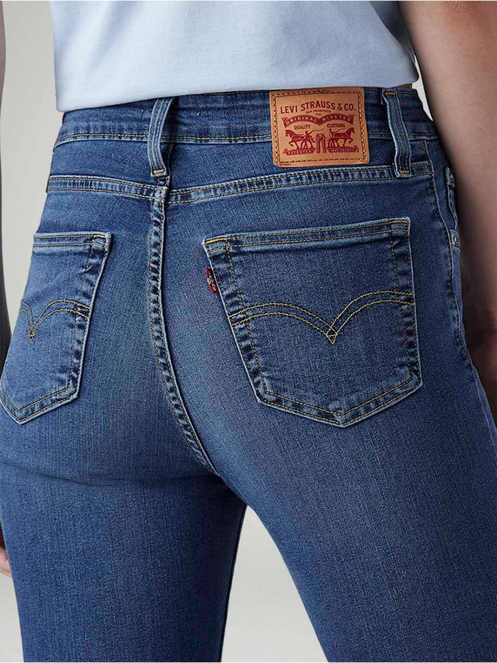 Blue Solid/Plain High Waist Jeans | BT10 - view 3