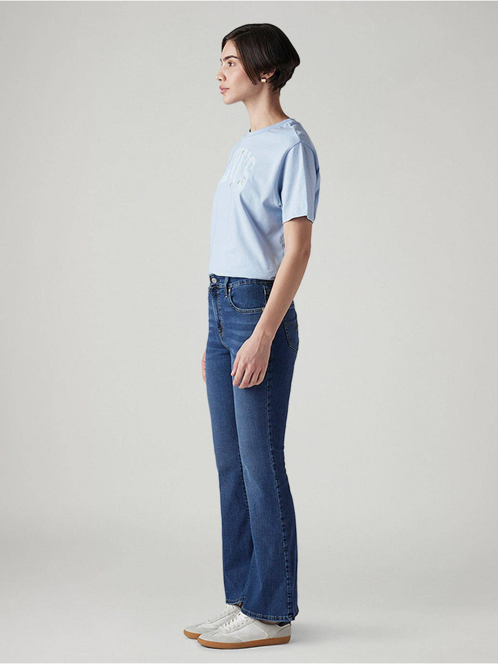 Blue Solid/Plain High Waist Jeans | BT10 - view 4