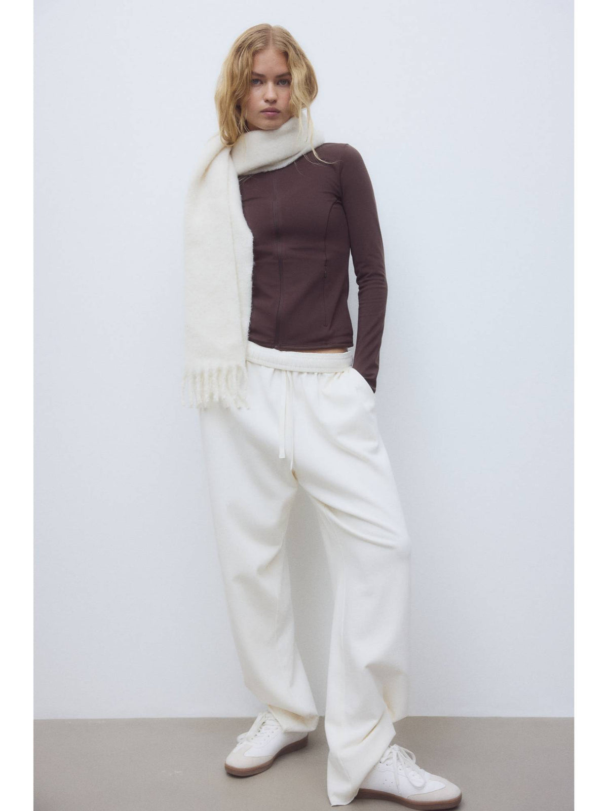 Women Brown Sports Fleece Jacket With Softmove | JK12 - view 1