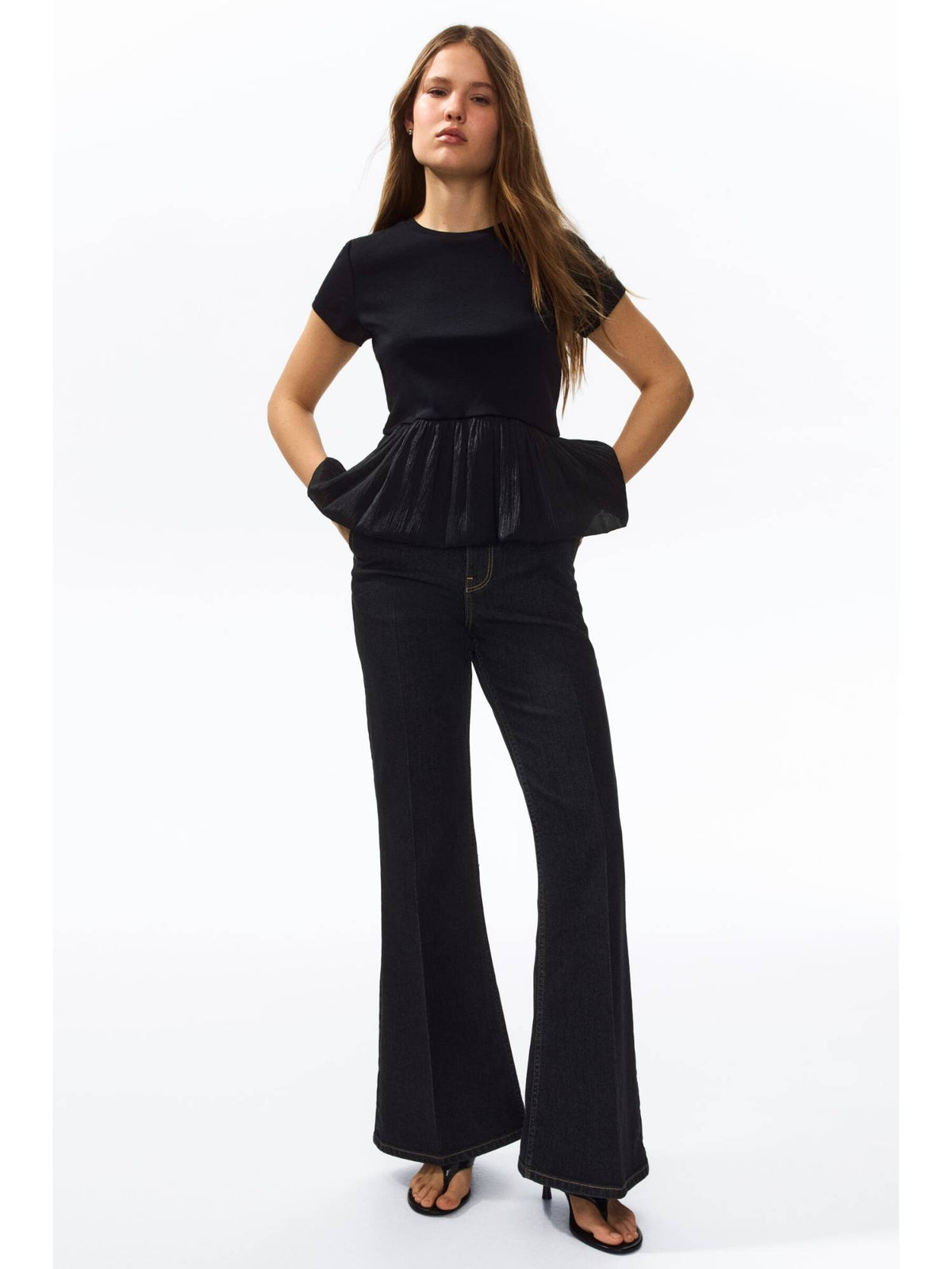 Women Beige Bootcut High Waist Jeans | BT10 - view 6