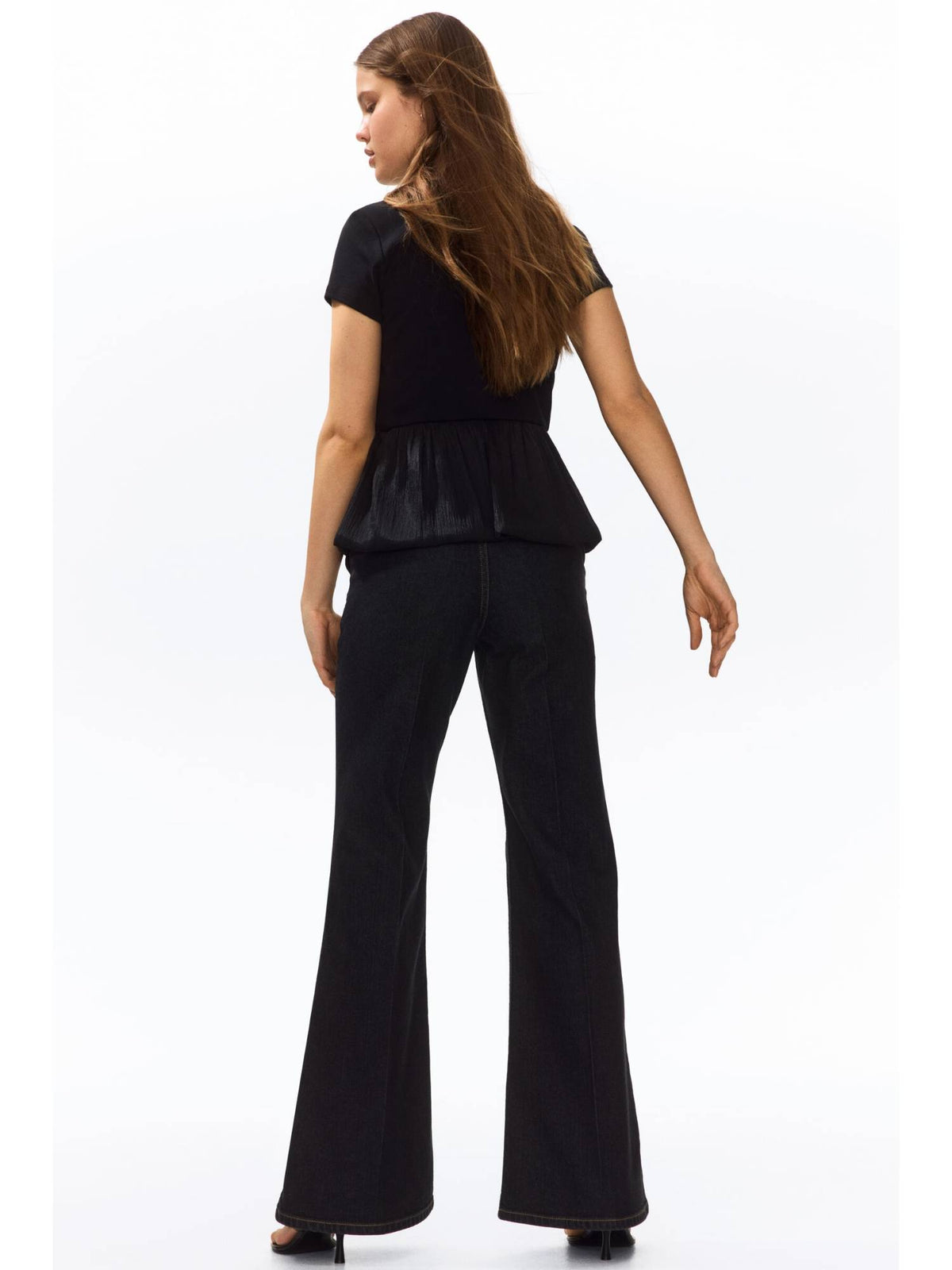 Women Beige Bootcut High Waist Jeans | BT10 - view 9