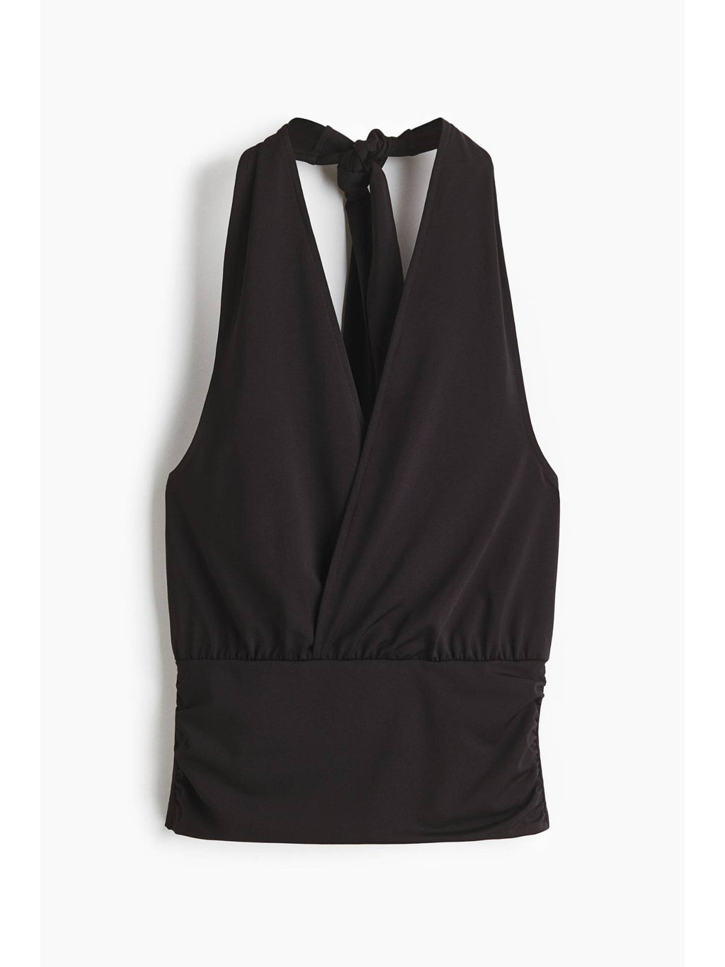 Women Black Jersey Halterneck Top | HT67 - view 4