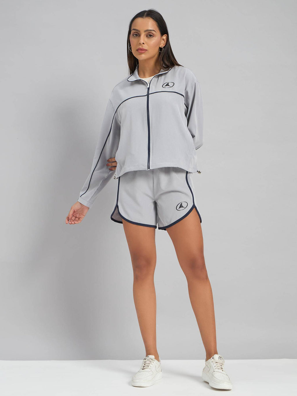 Womens Grey Layover Shorts - view 6