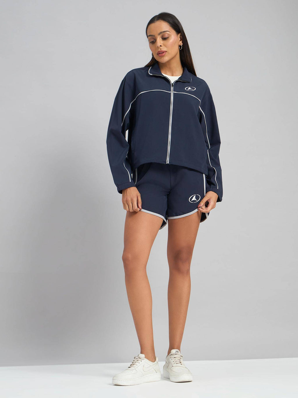 Womens Grey Layover Shorts - view 11