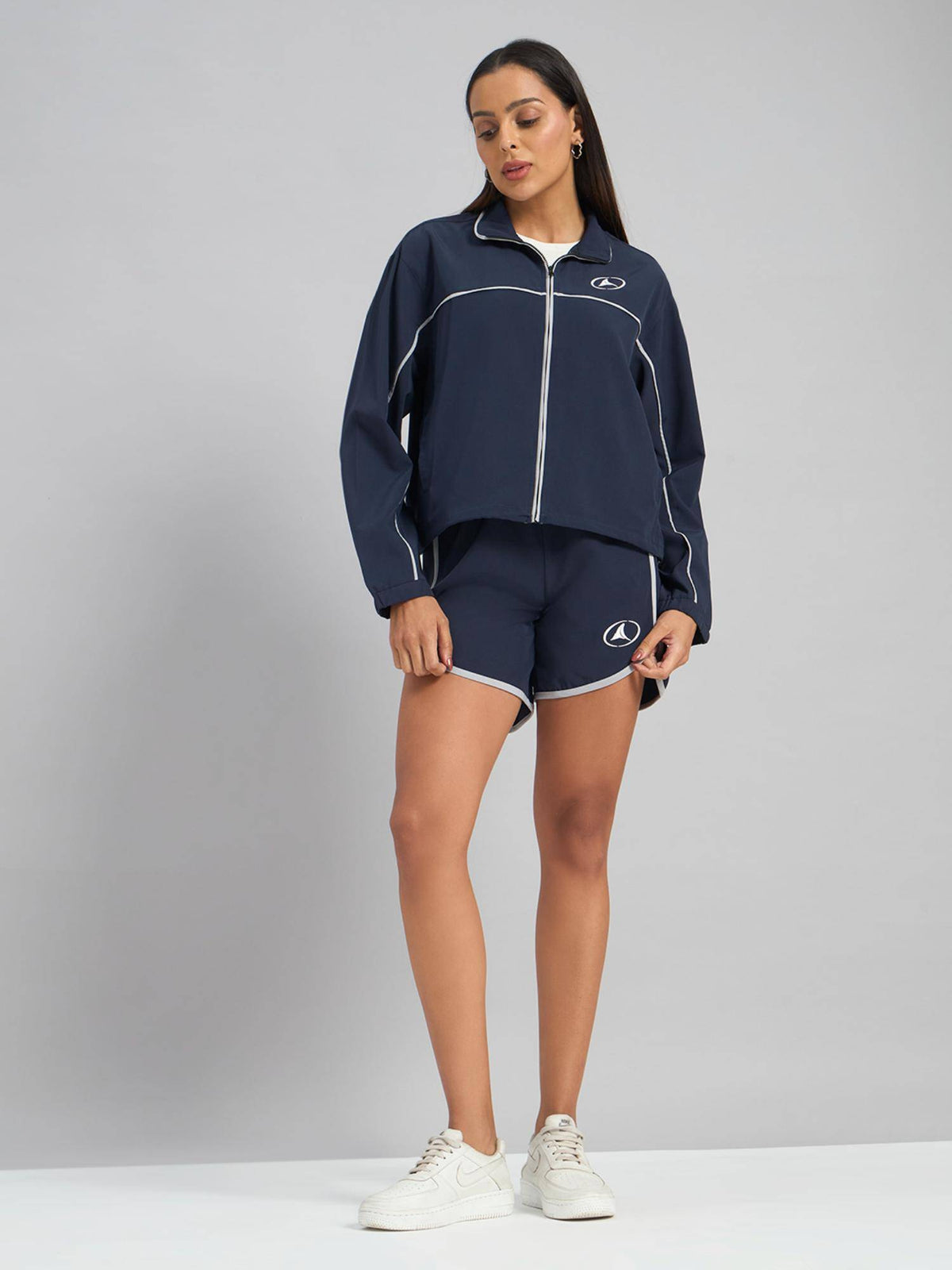 Womens Grey Layover Shorts - view 11