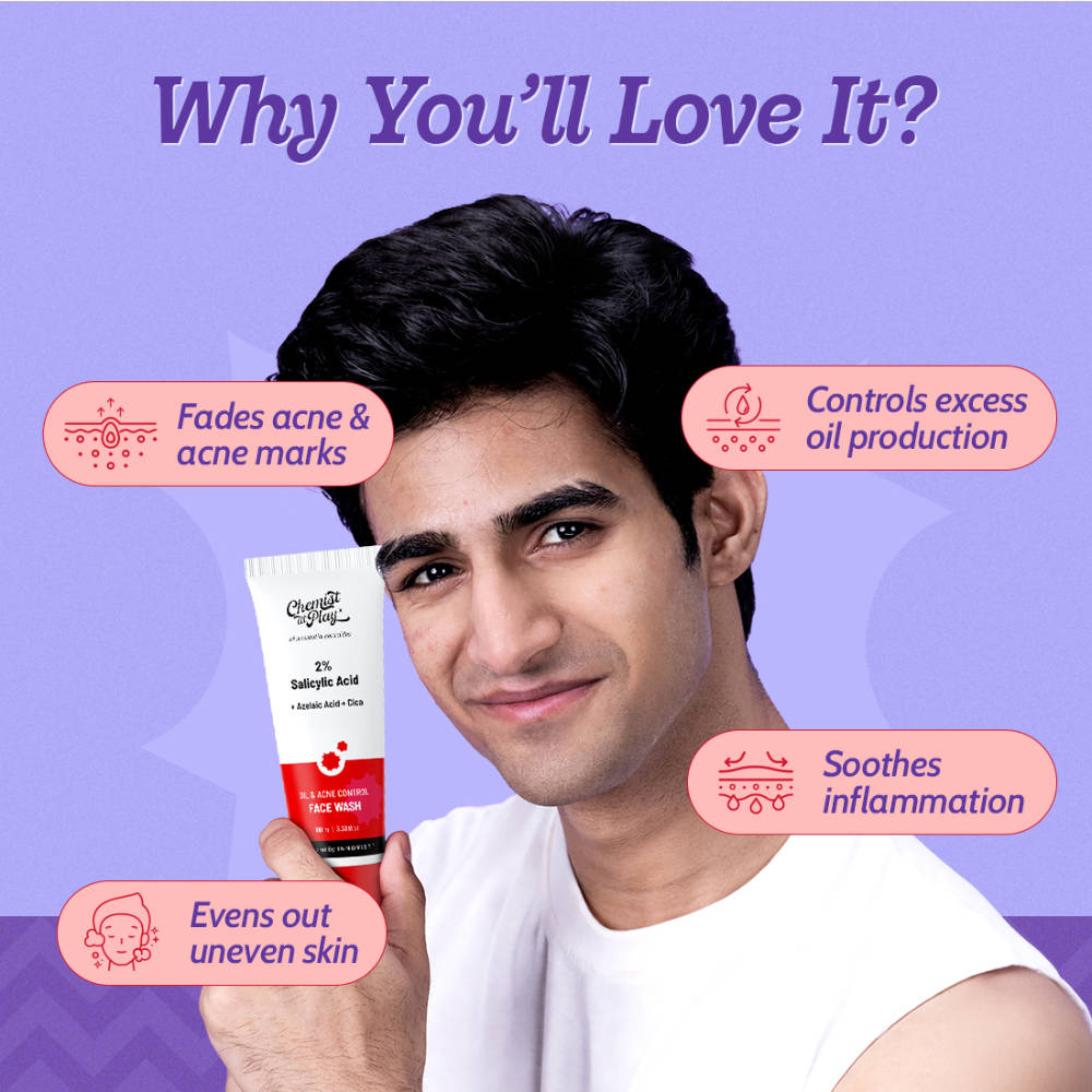 2% Salicylic Acid Face Wash For Oily Skin with Niacinamide Oil Cleanser for Face | FC3 - view 2