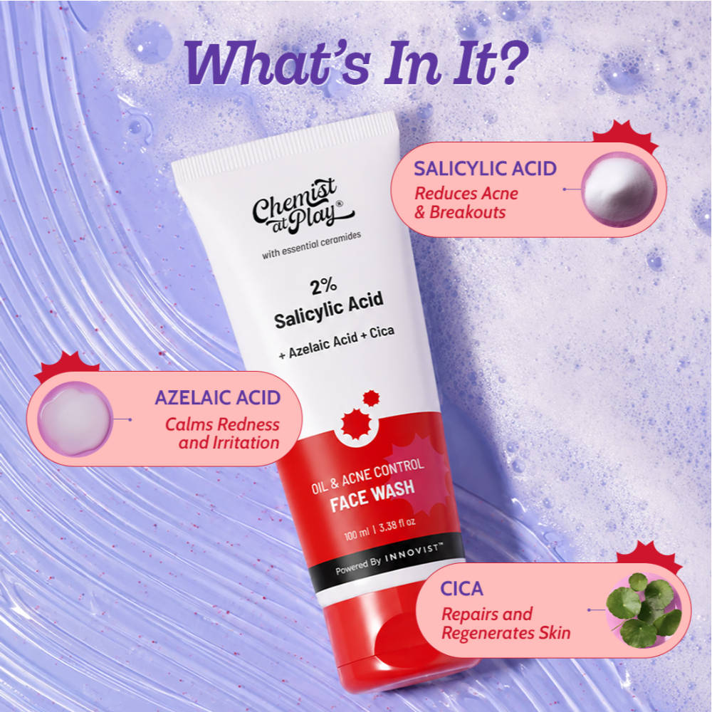 2% Salicylic Acid Face Wash For Oily Skin with Niacinamide Oil Cleanser for Face | FC3 - view 4
