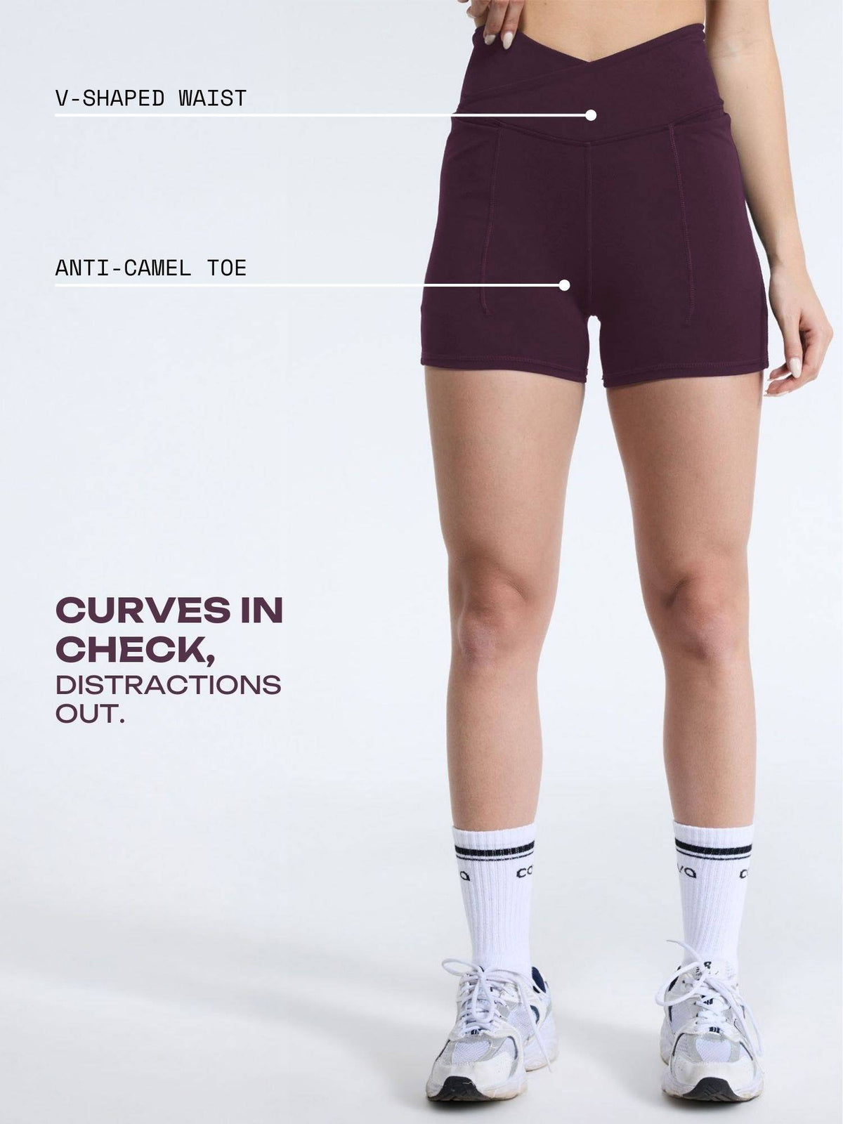 Wine Hourglass Booty Shorts - view 3