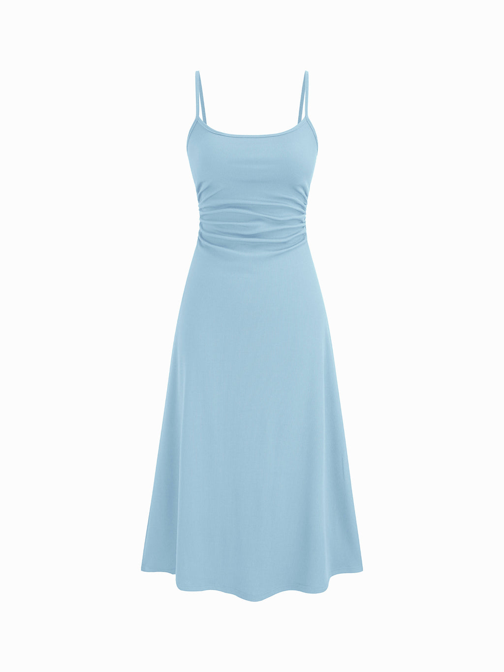 Ruched Solid Cami Maxi Dress & Solid Long Sleeve Shrug | D56 - view 39