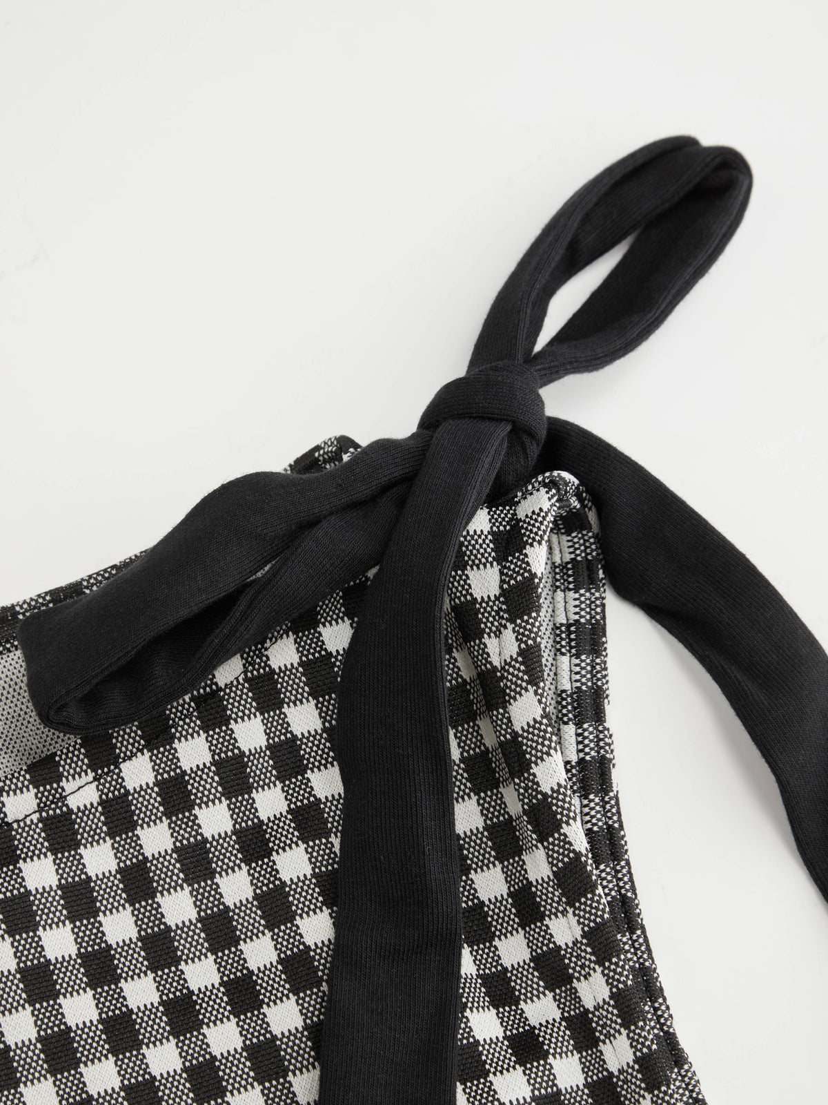 Jacquard Boat Neck Gingham Bowknot Tank Top | TT98 - view 7