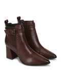 Women High Buckle Boots - Brown | BT61 - view 1