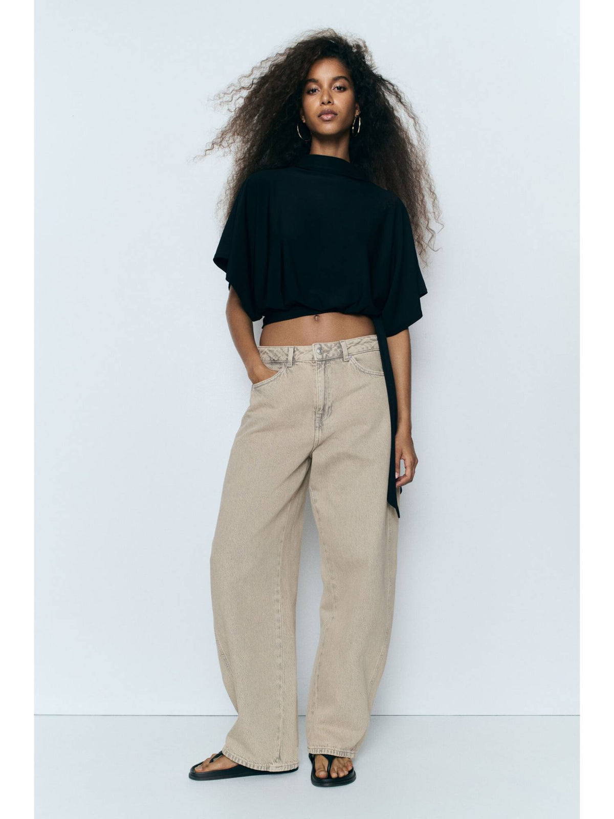 Women Barrel High Waist Jeans | ST23 - view 2