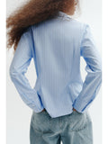 Women Blue Fitted Shirt | S67 - view 1
