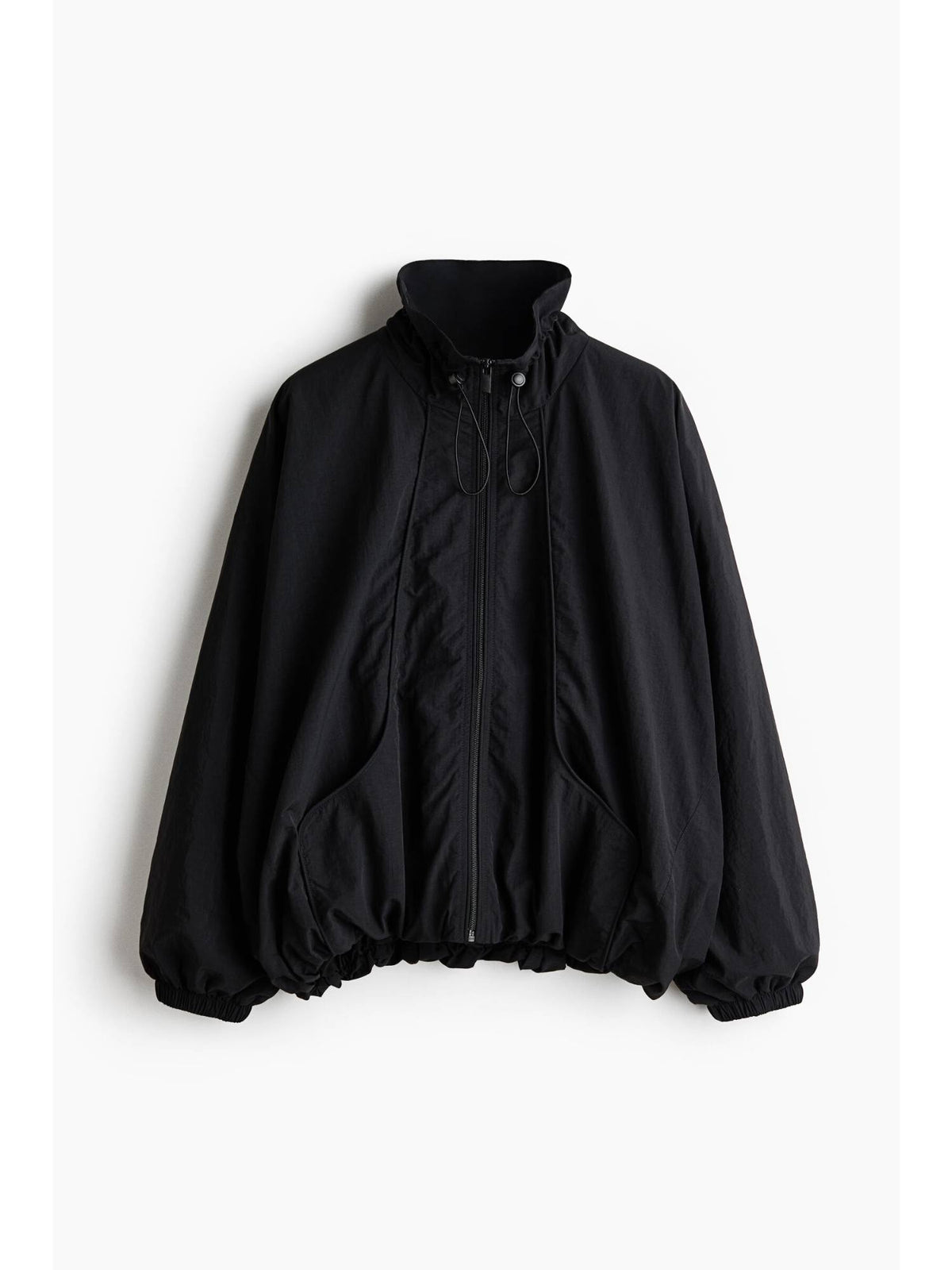Women Black Oversized Nylon Jacket | JC78 - view 1