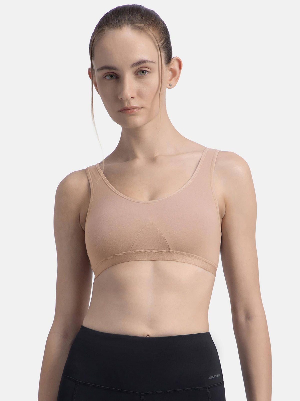 1376 Wirefree Non Padded Cotton Elastane Active Bra - Heather Rose | sb09 - view 25