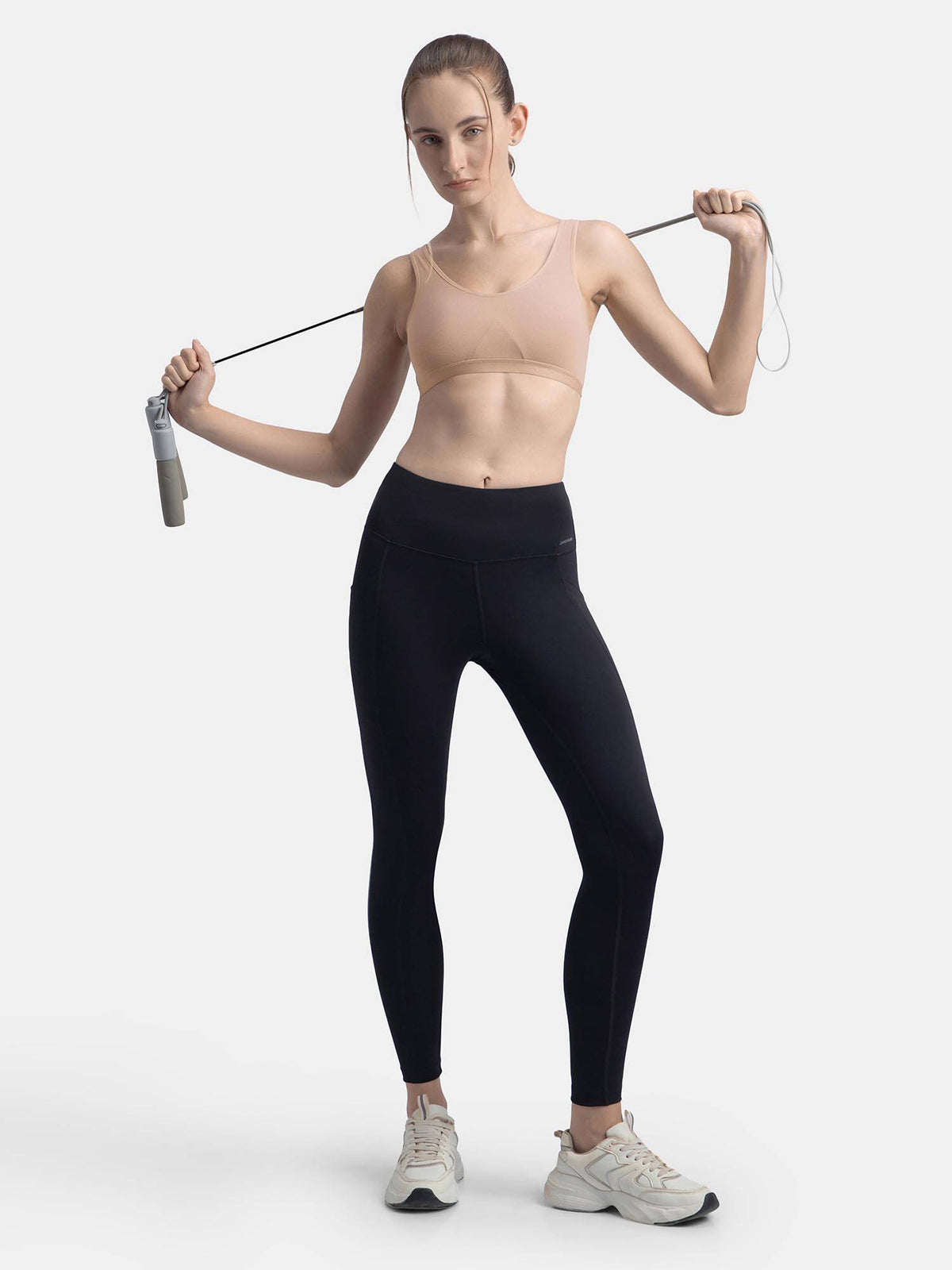 1376 Wirefree Non Padded Cotton Elastane Active Bra - Skin | sb09 - view 35