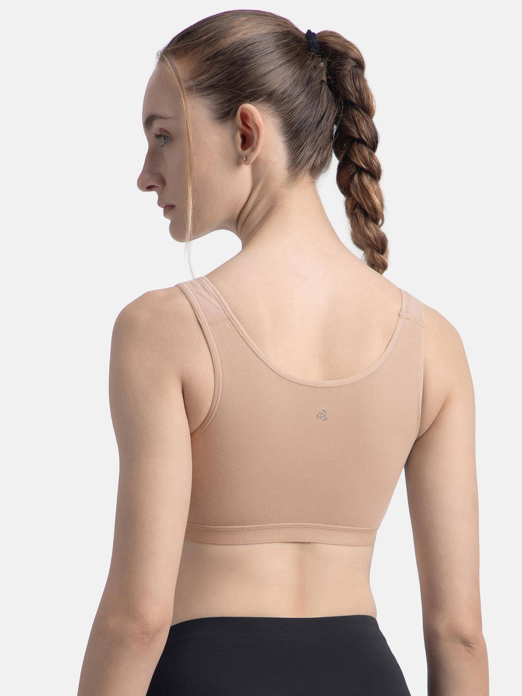 1376 Wirefree Non Padded Cotton Elastane Active Bra - Mocha | sb09 - view 8
