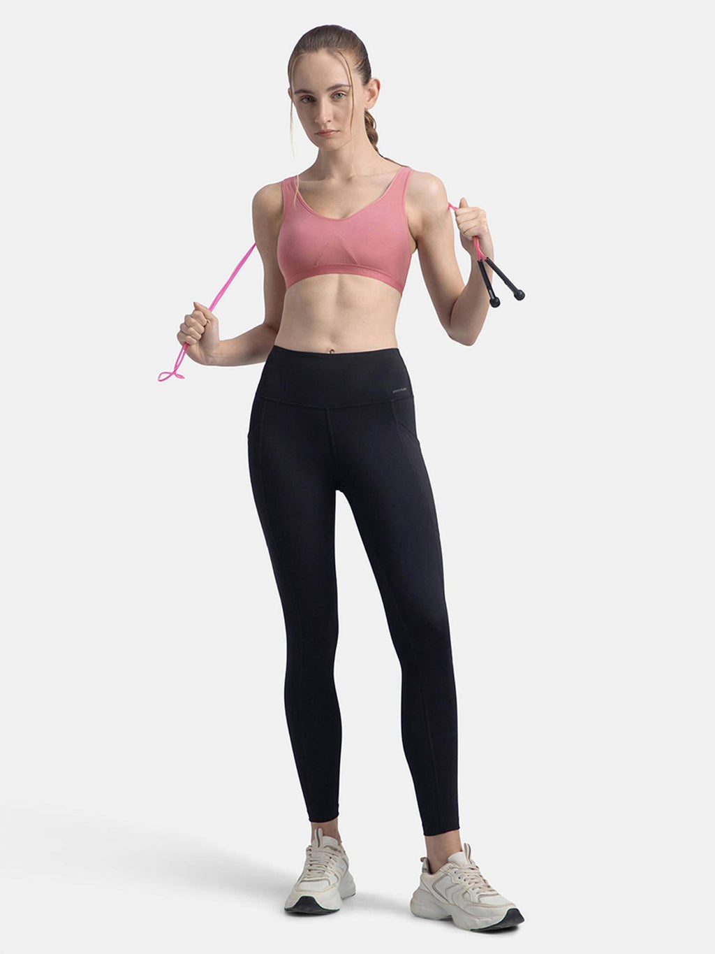 1376 Wirefree Non Padded Cotton Elastane Active Bra - Heather Rose | sb09 - view 6
