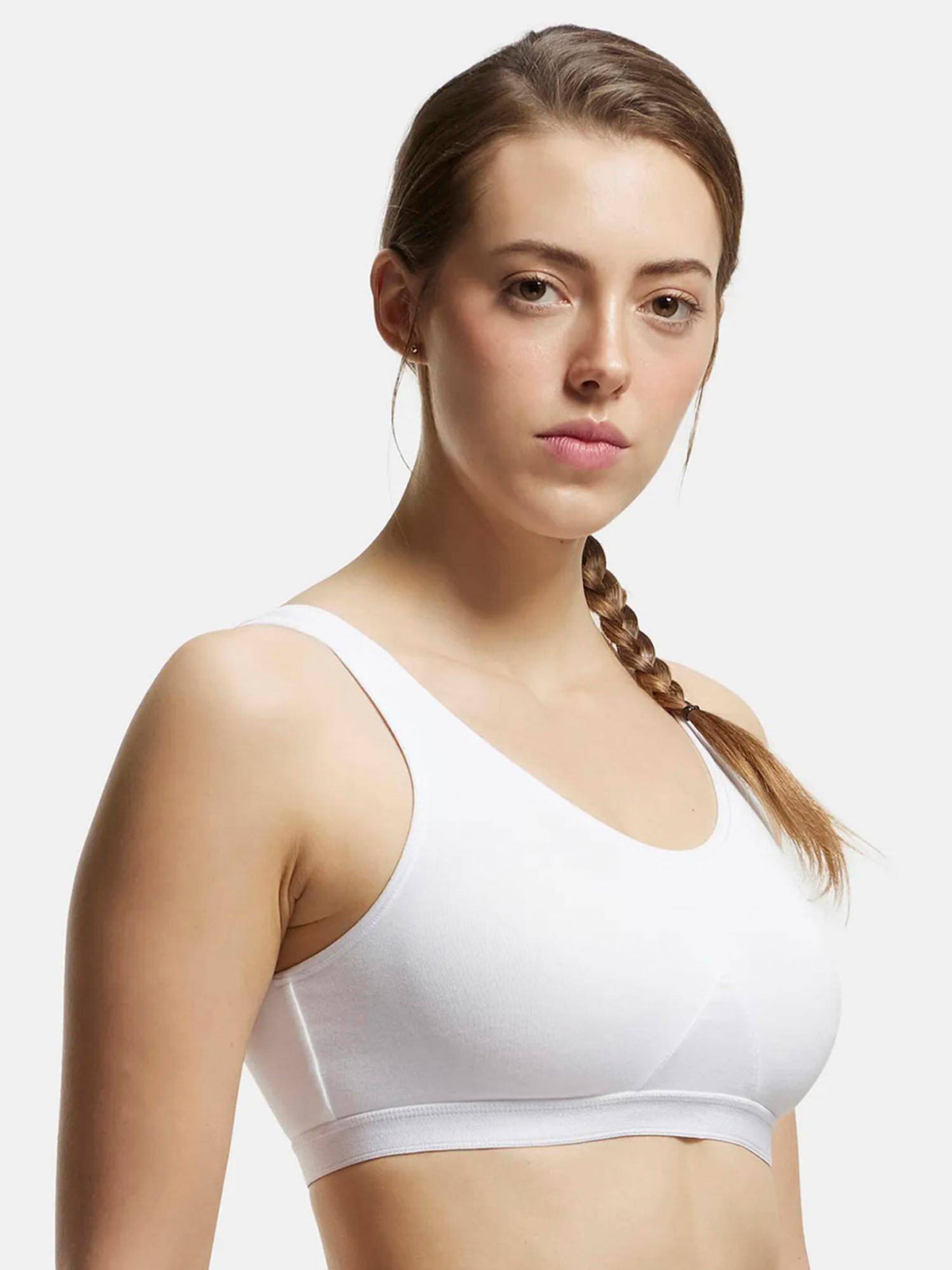 1376 Wirefree Non Padded Cotton Elastane Active Bra - Heather Rose | sb09 - view 19