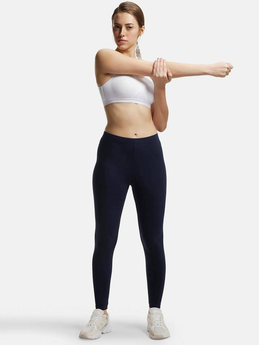 1376 Wirefree Non Padded Cotton Elastane Active Bra - Mocha | sb09 - view 29