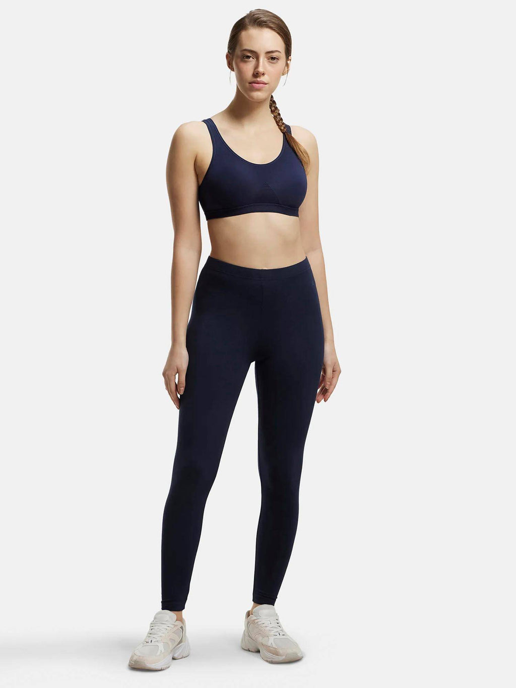 1376 Wirefree Non Padded Cotton Elastane Active Bra - Skin | sb09 - view 49