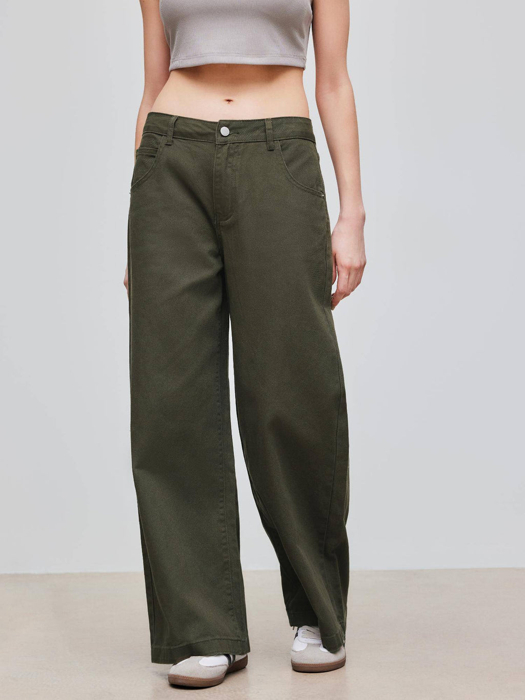 Denim Low Rise Solid Pocket Wide Leg Jeans | WL90 - view 3