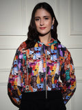 Multi-Color Stylish Animal Printed Puffer Jacket | JC78 - view 1
