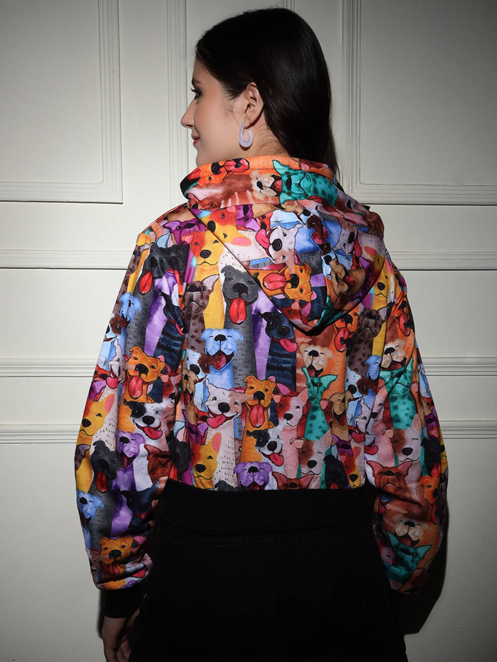 Multi-Color Stylish Animal Printed Puffer Jacket | JC78 - view 5