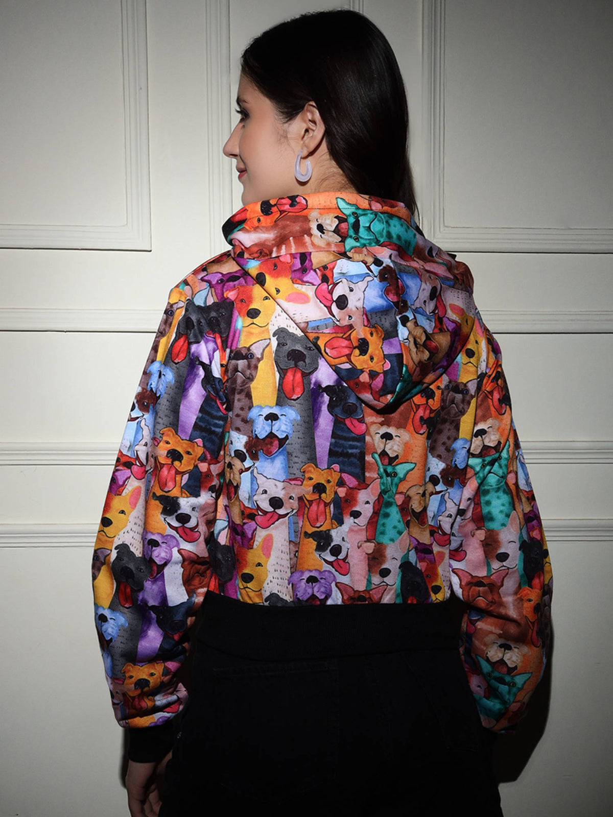 Multi-Color Stylish Animal Printed Puffer Jacket | JC78 - view 5