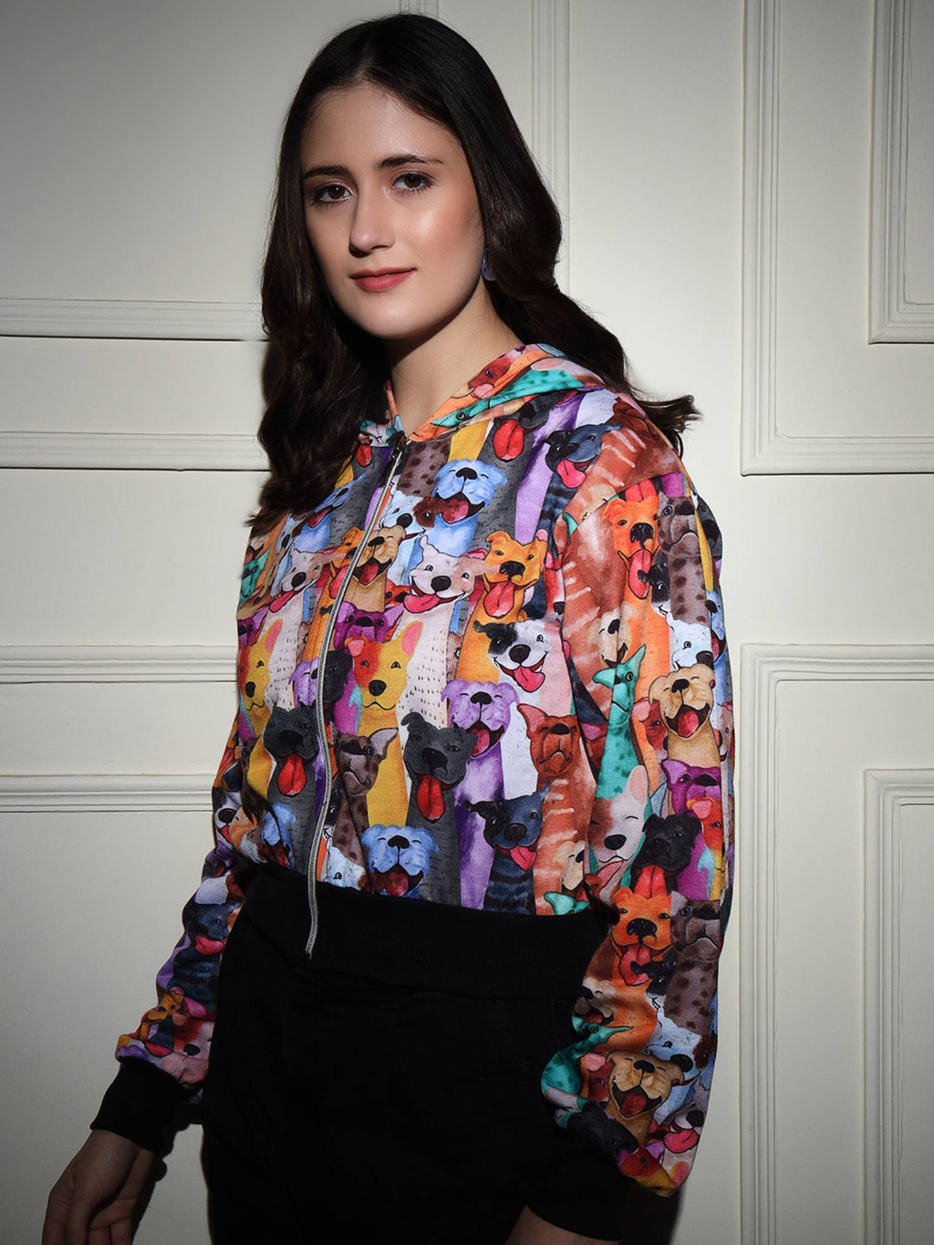 Multi-Color Stylish Animal Printed Puffer Jacket | JC78 - view 6