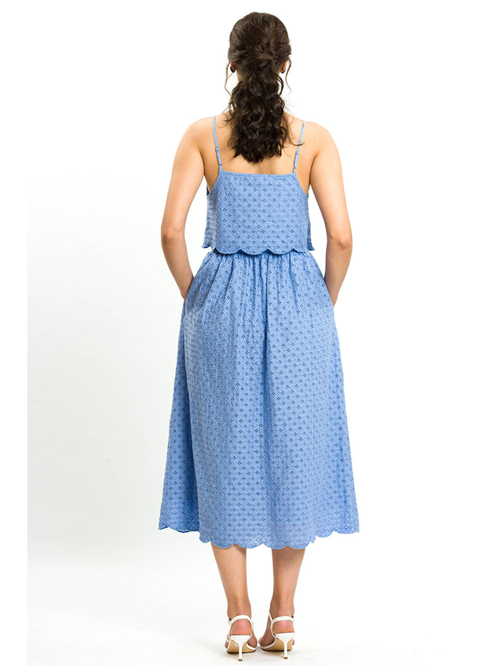 Blue Broderie Cami Top | TT98 - view 3