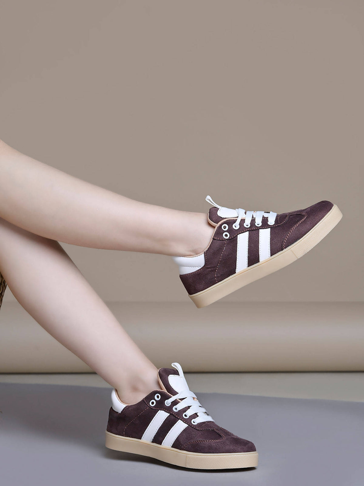 Brown Smart Casual Sneakers for Women | SN09 - view 1