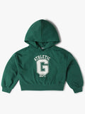 Green Solid Relaxed Fit Hoodie | HD56 - view 1