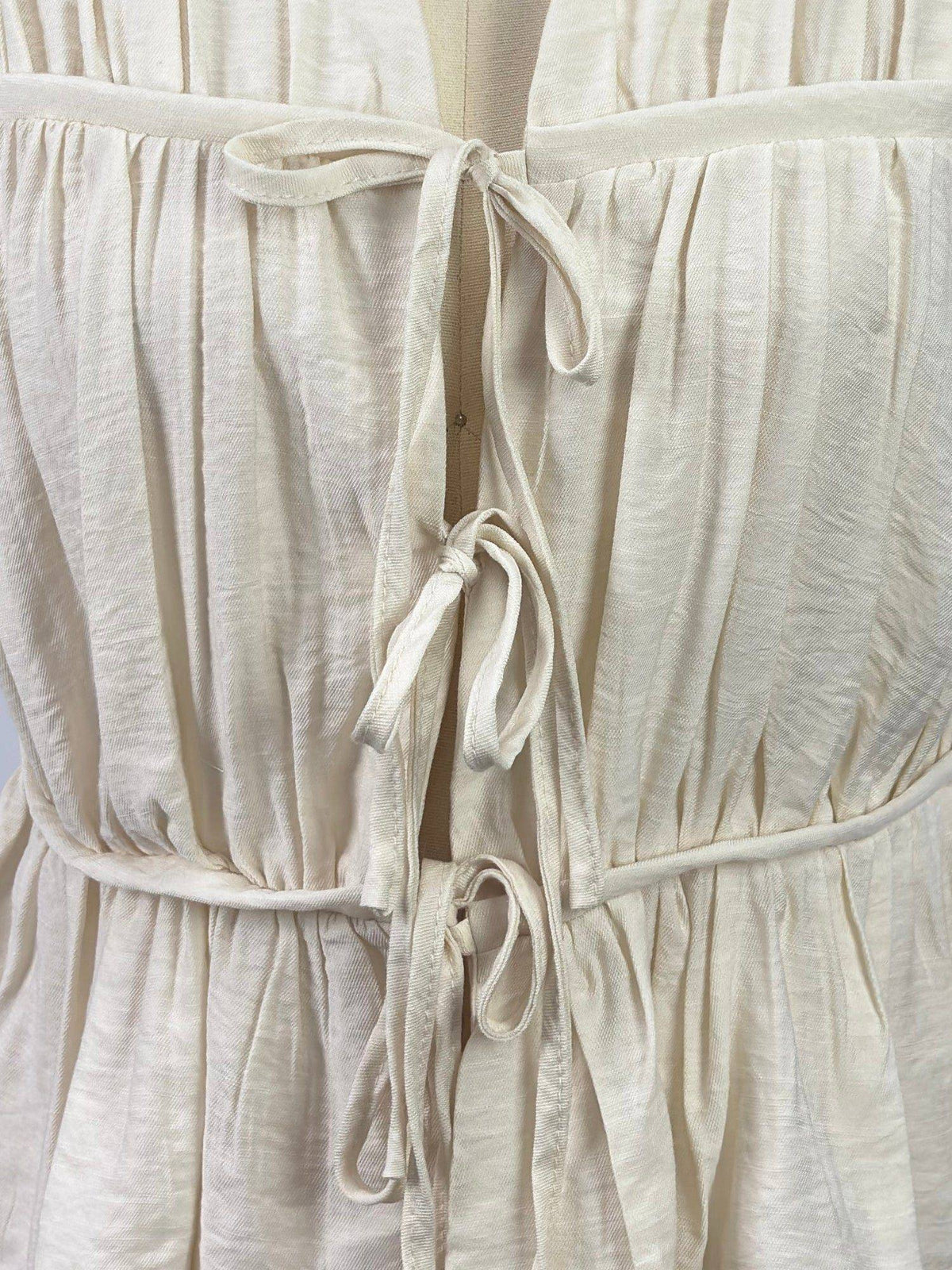 Beige Sleeveless Tie Up Top | pt51 - view 5